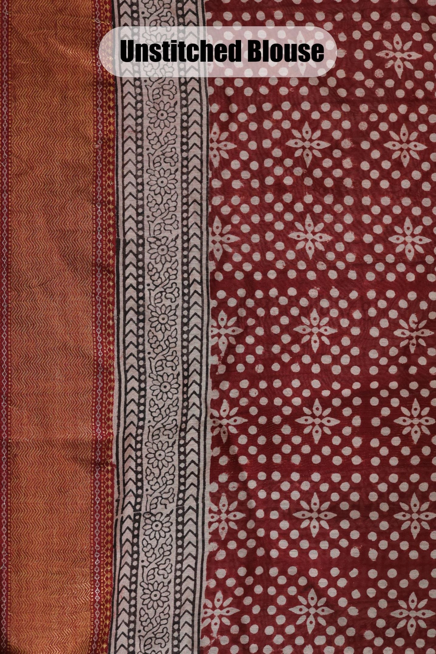 Bagh Print Maheshwari Silk Saree