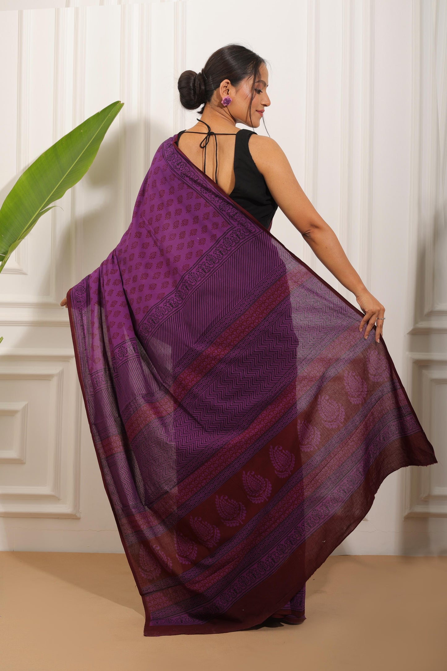 Bagh Print Pure Cotton Saree