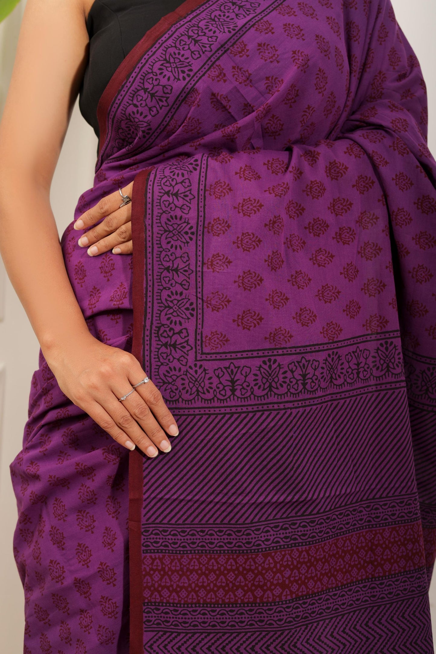 Bagh Print Pure Cotton Saree
