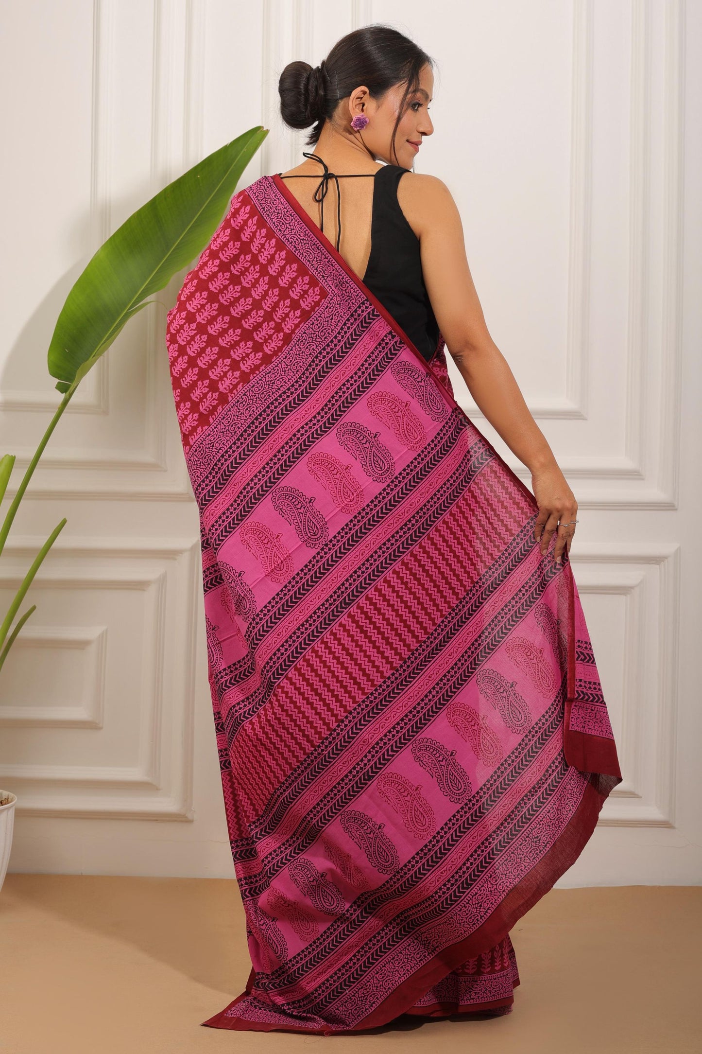 Bagh Print Pure Cotton Saree
