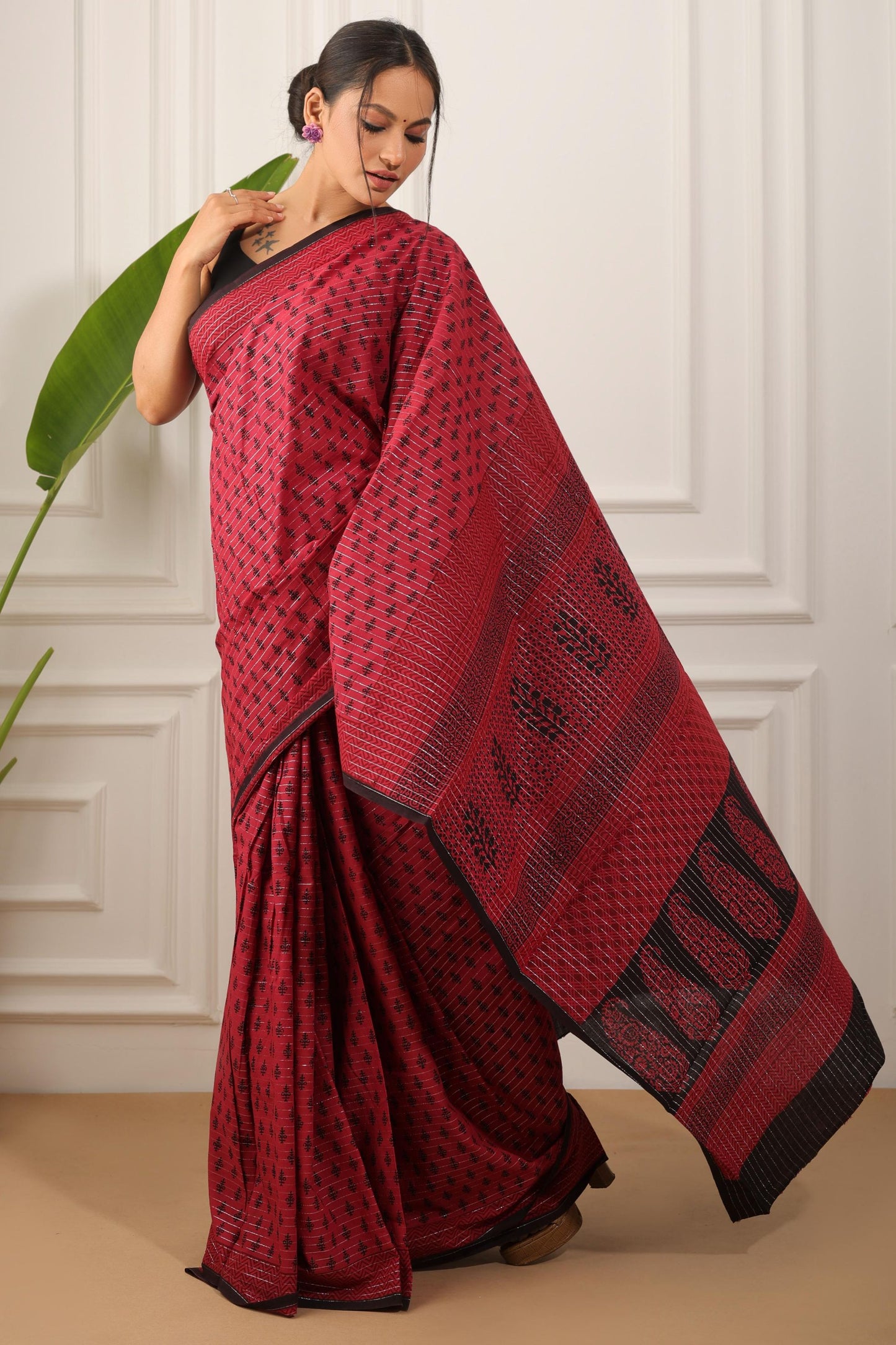 Bagh Print Pure Cotton Saree