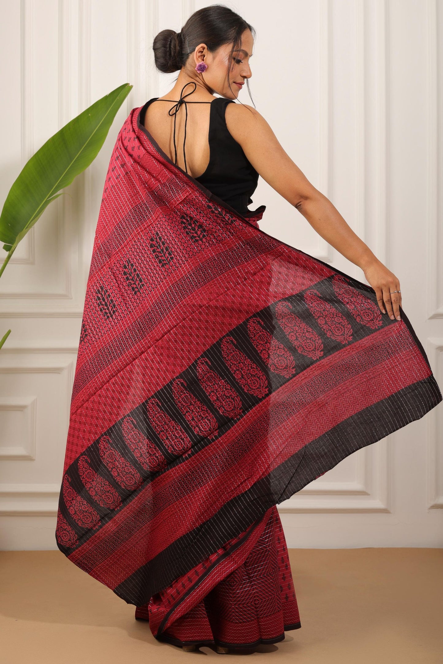 Bagh Print Pure Cotton Saree