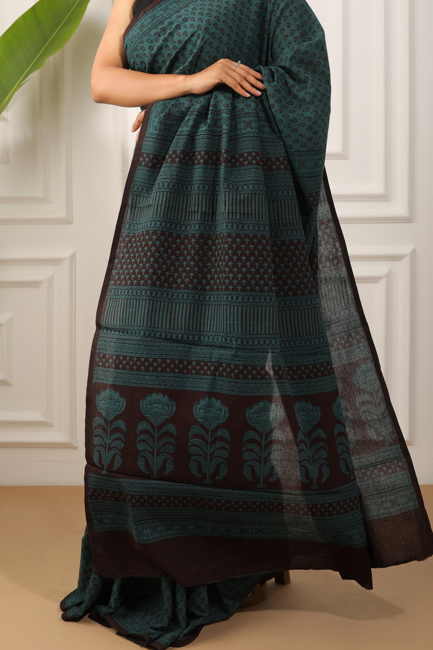 Bagh Print Pure Cotton Saree