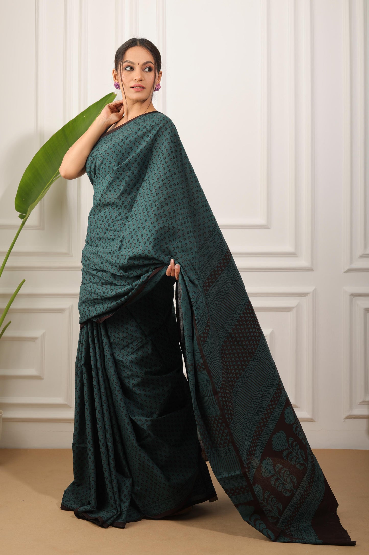 Bagh Print Pure Cotton Saree