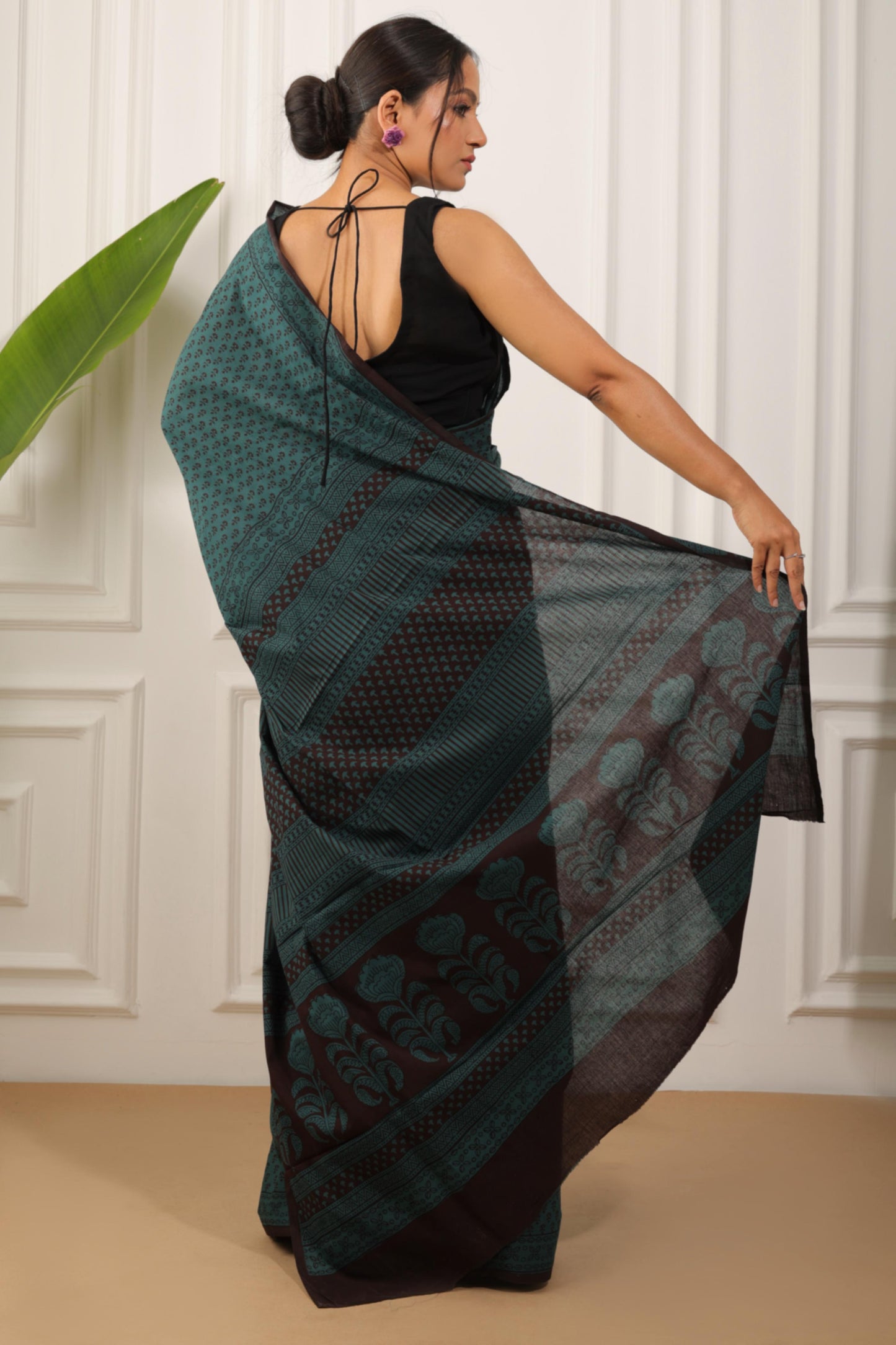 Bagh Print Pure Cotton Saree