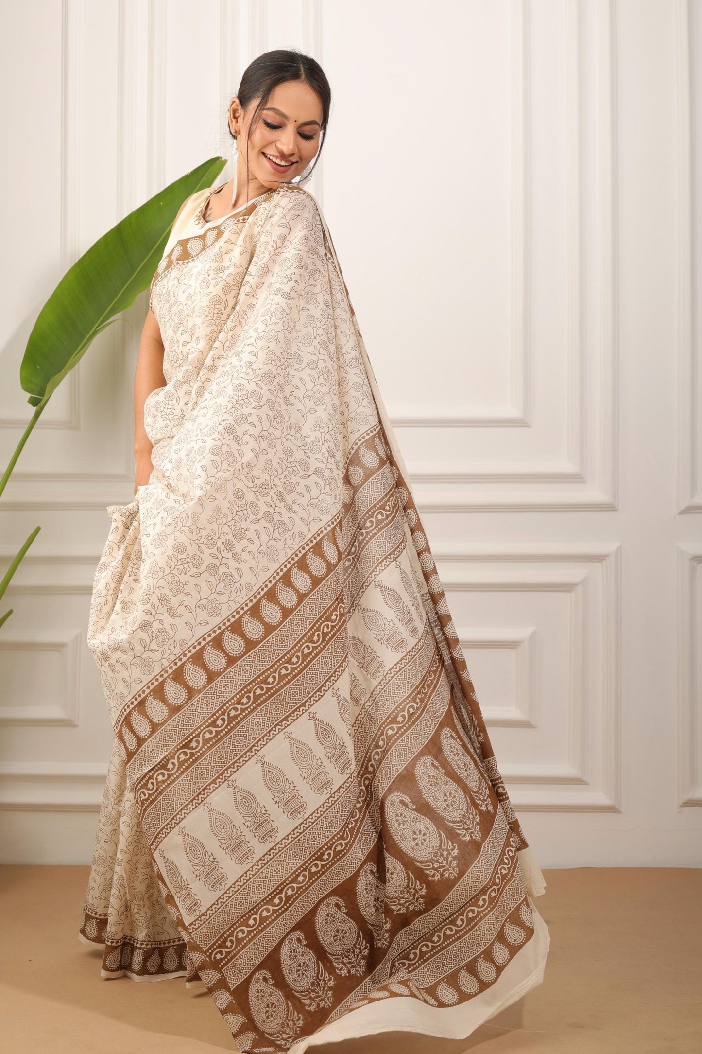 Bagh Print Pure Cotton Saree