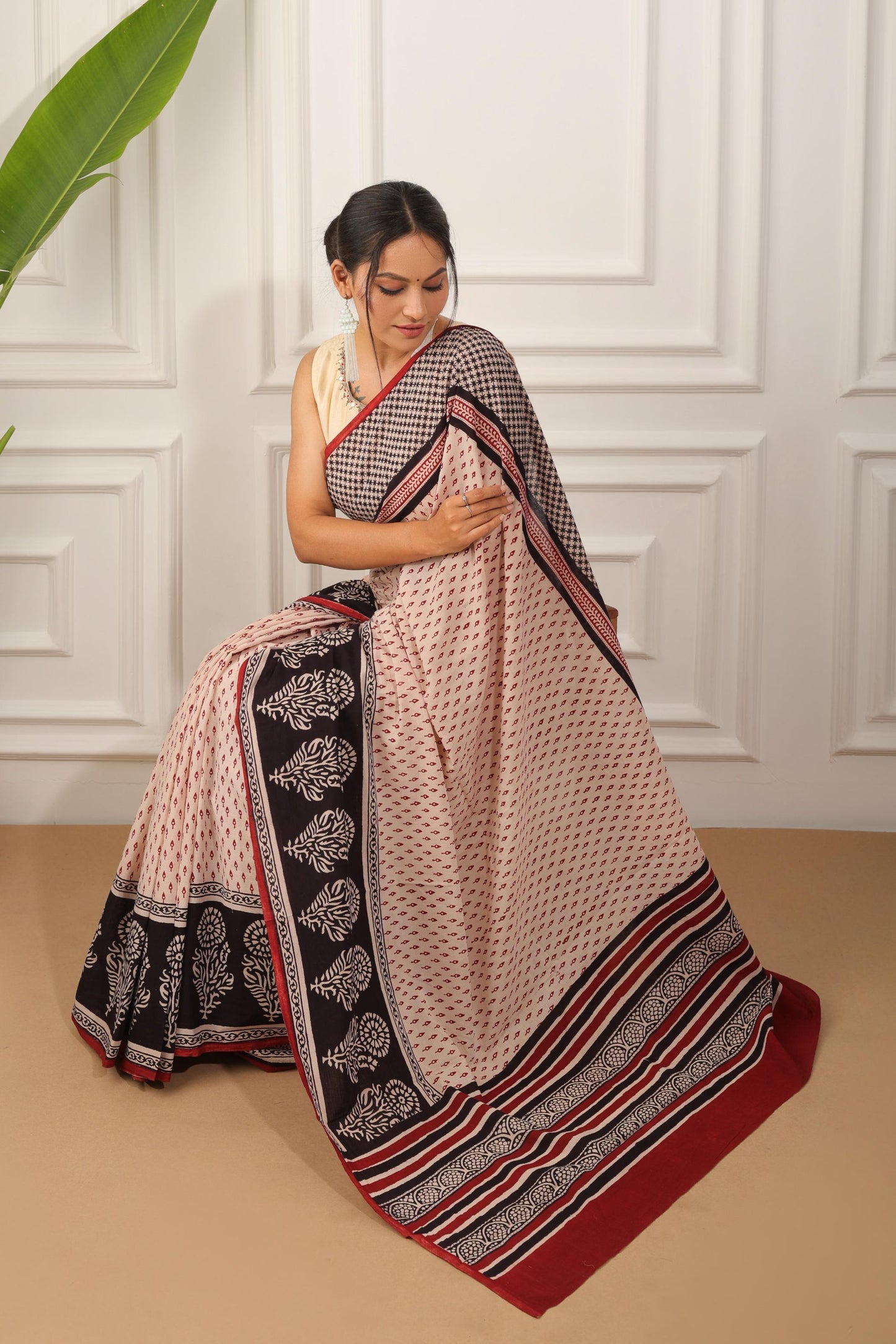 Bagh Print Pure Cotton Saree