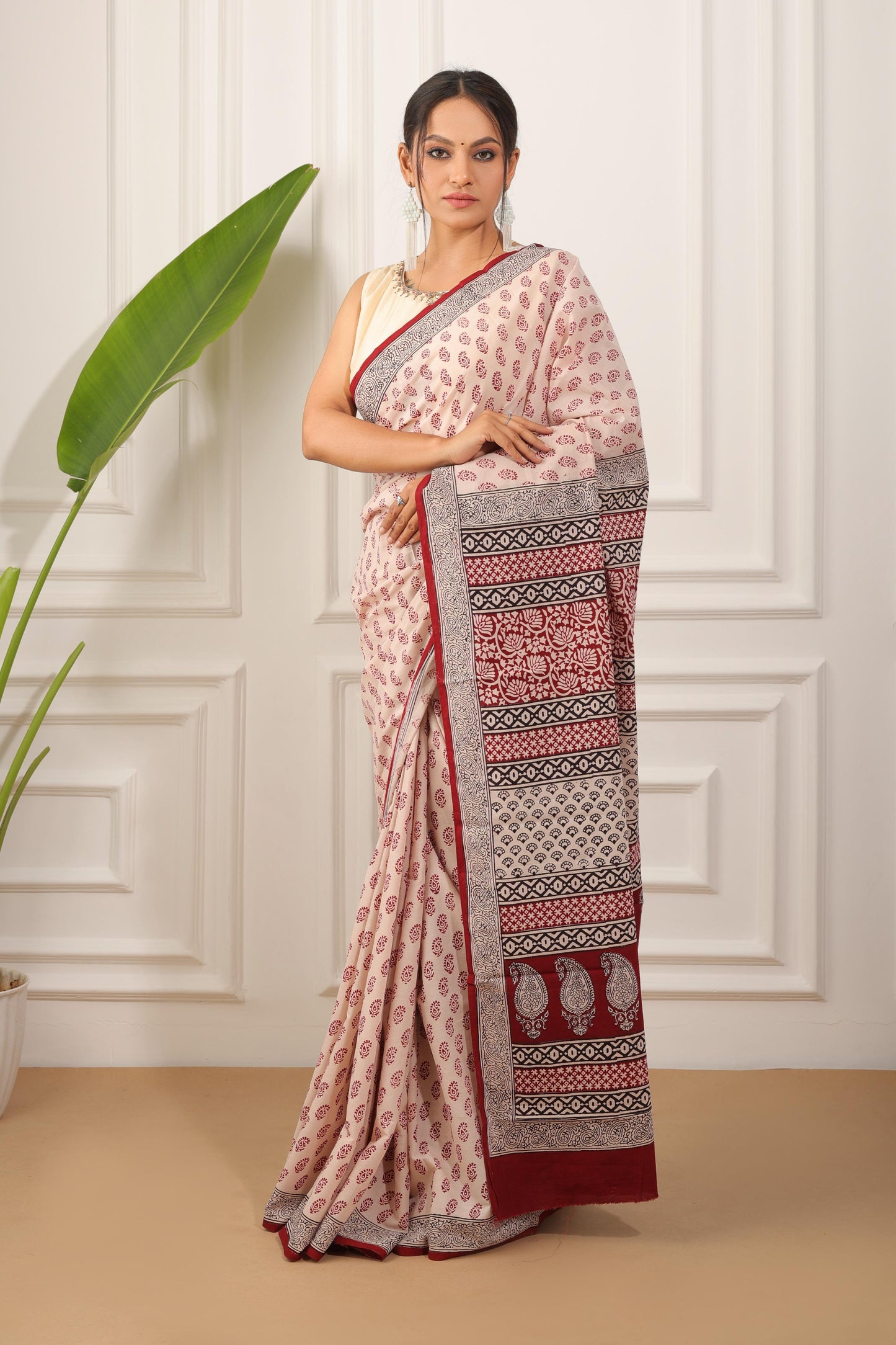 Bagh Print Pure Cotton Saree