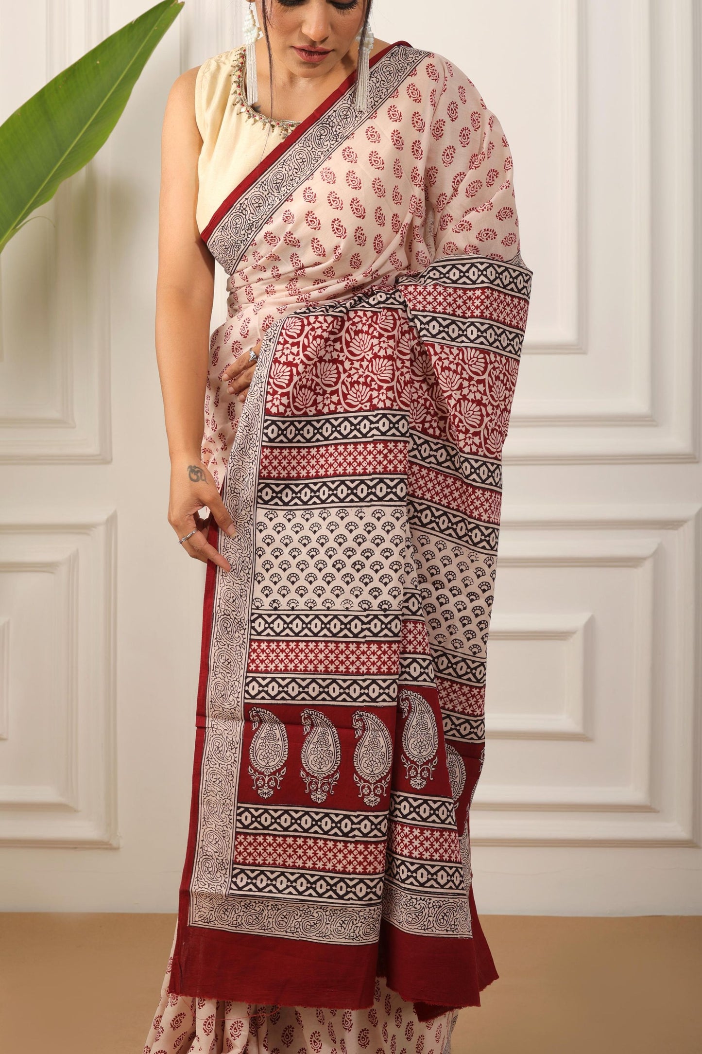 Bagh Print Pure Cotton Saree