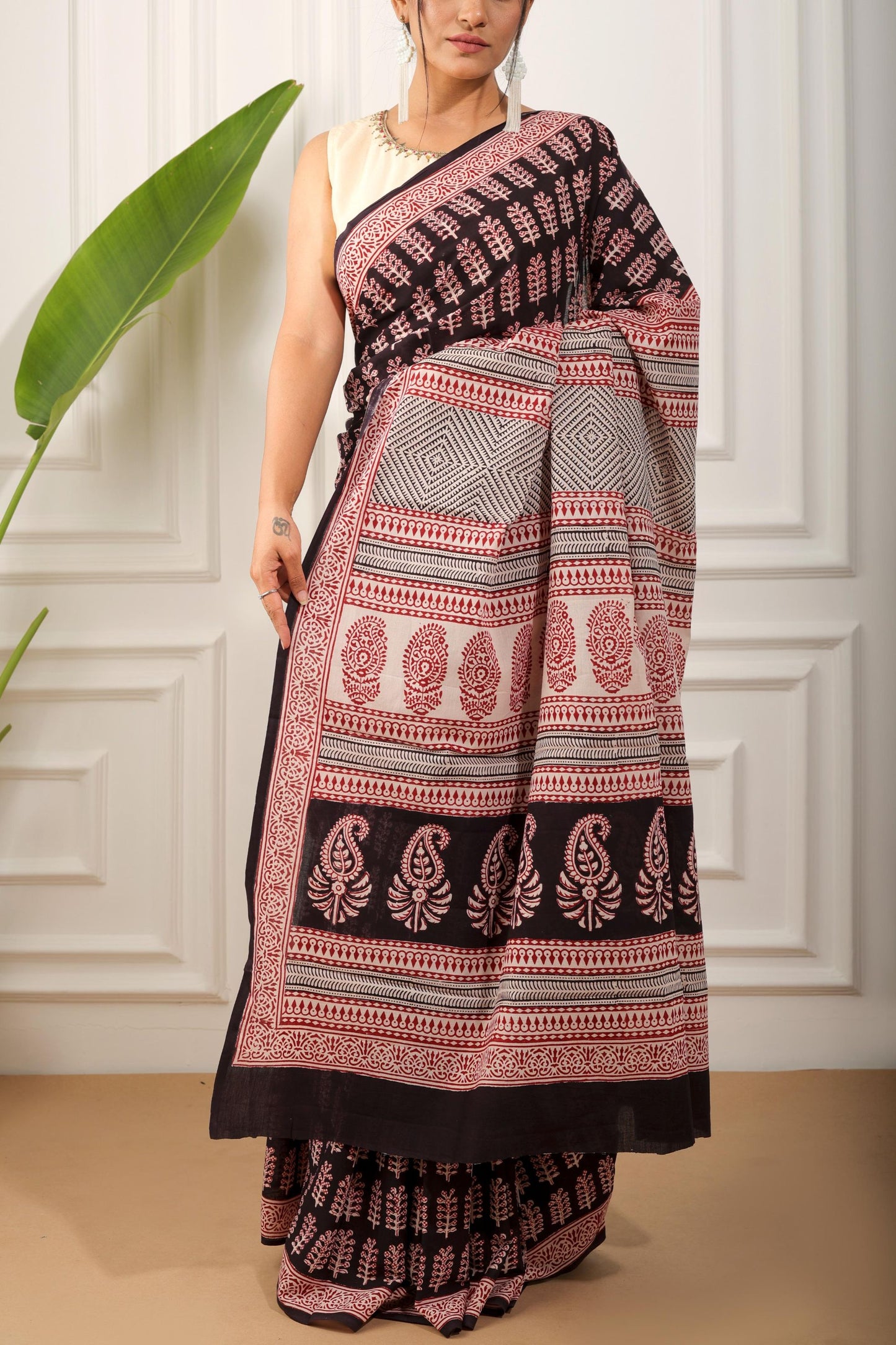 Bagh Print Pure Cotton Saree