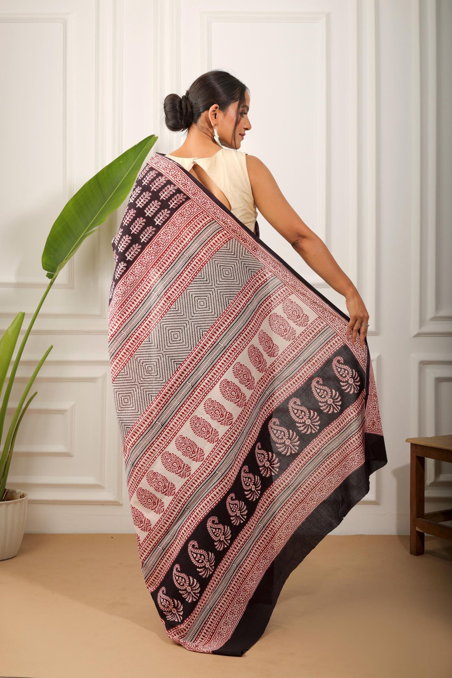 Bagh Print Pure Cotton Saree