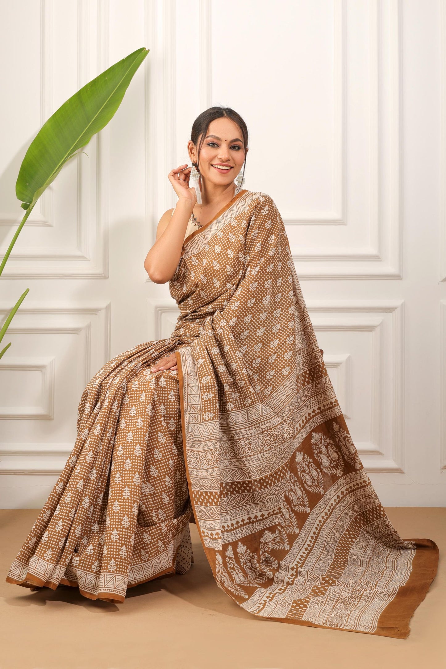 Bagh Print Pure Cotton Saree