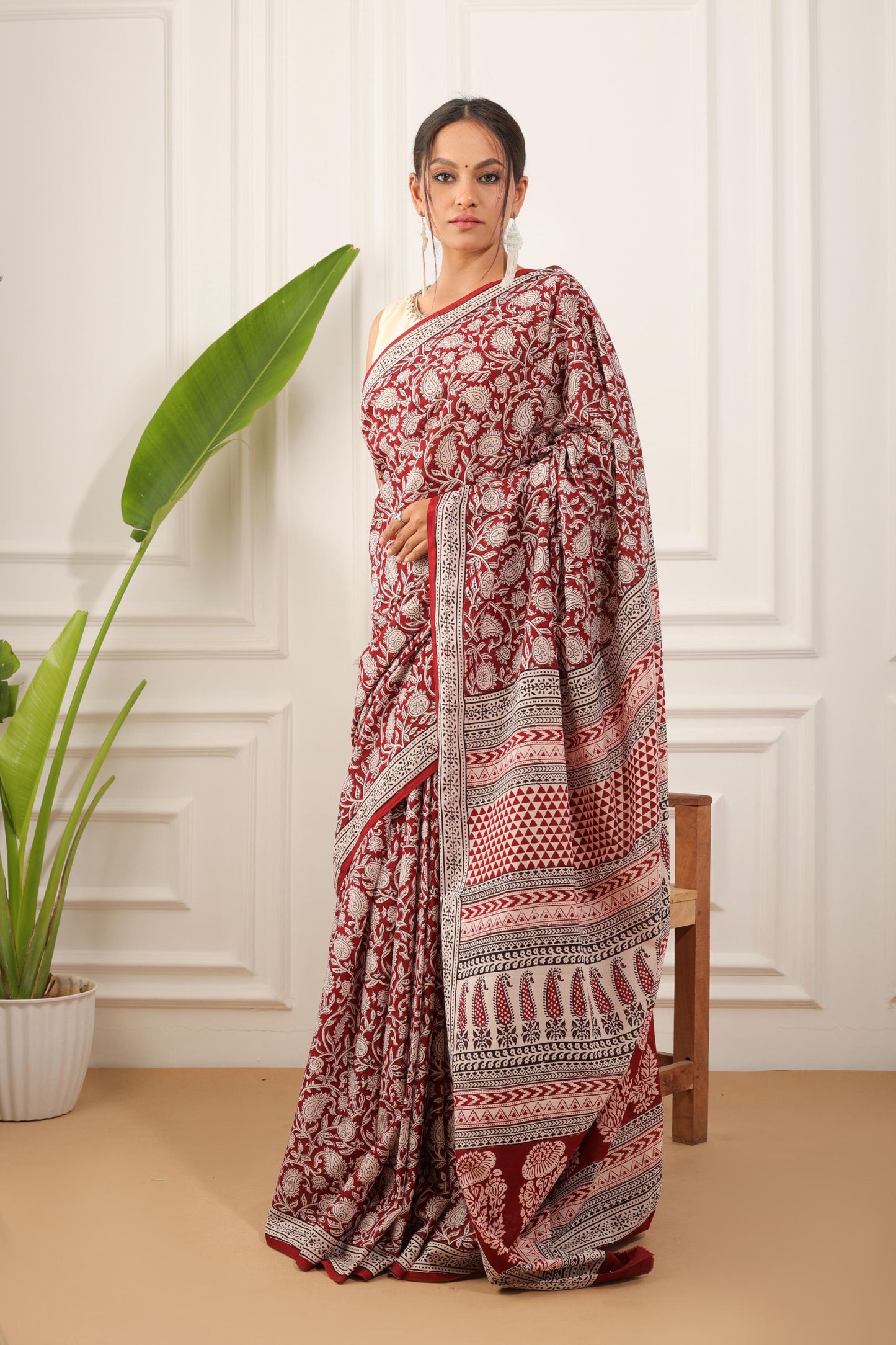 Bagh Print Pure Cotton Saree