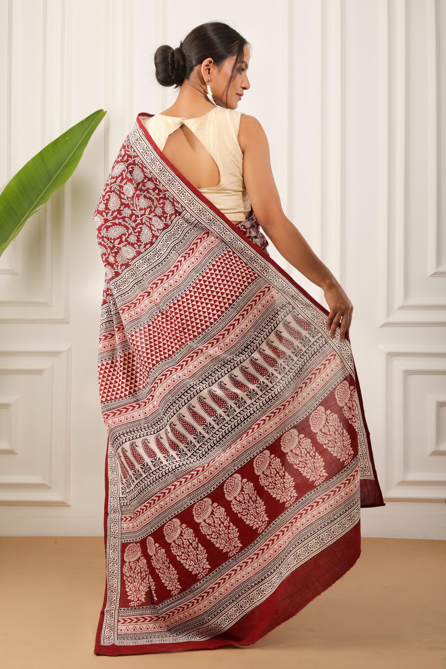 Bagh Print Pure Cotton Saree