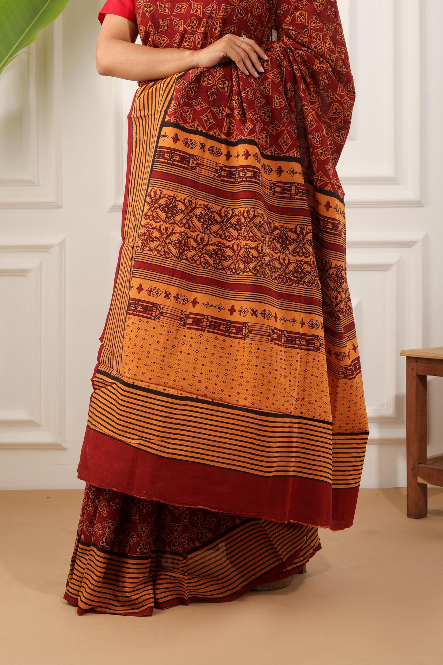 Bagh Print Pure Cotton Saree