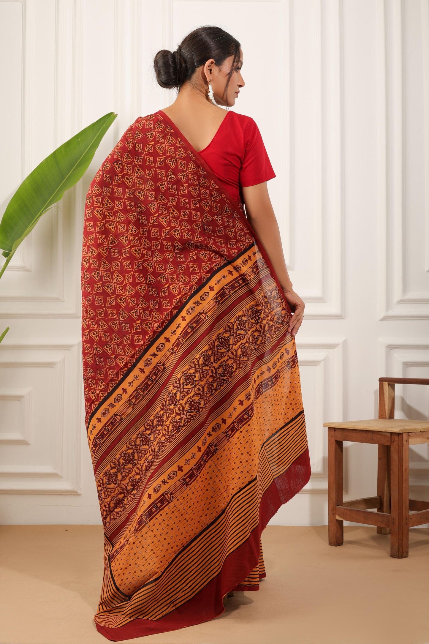 Bagh Print Pure Cotton Saree