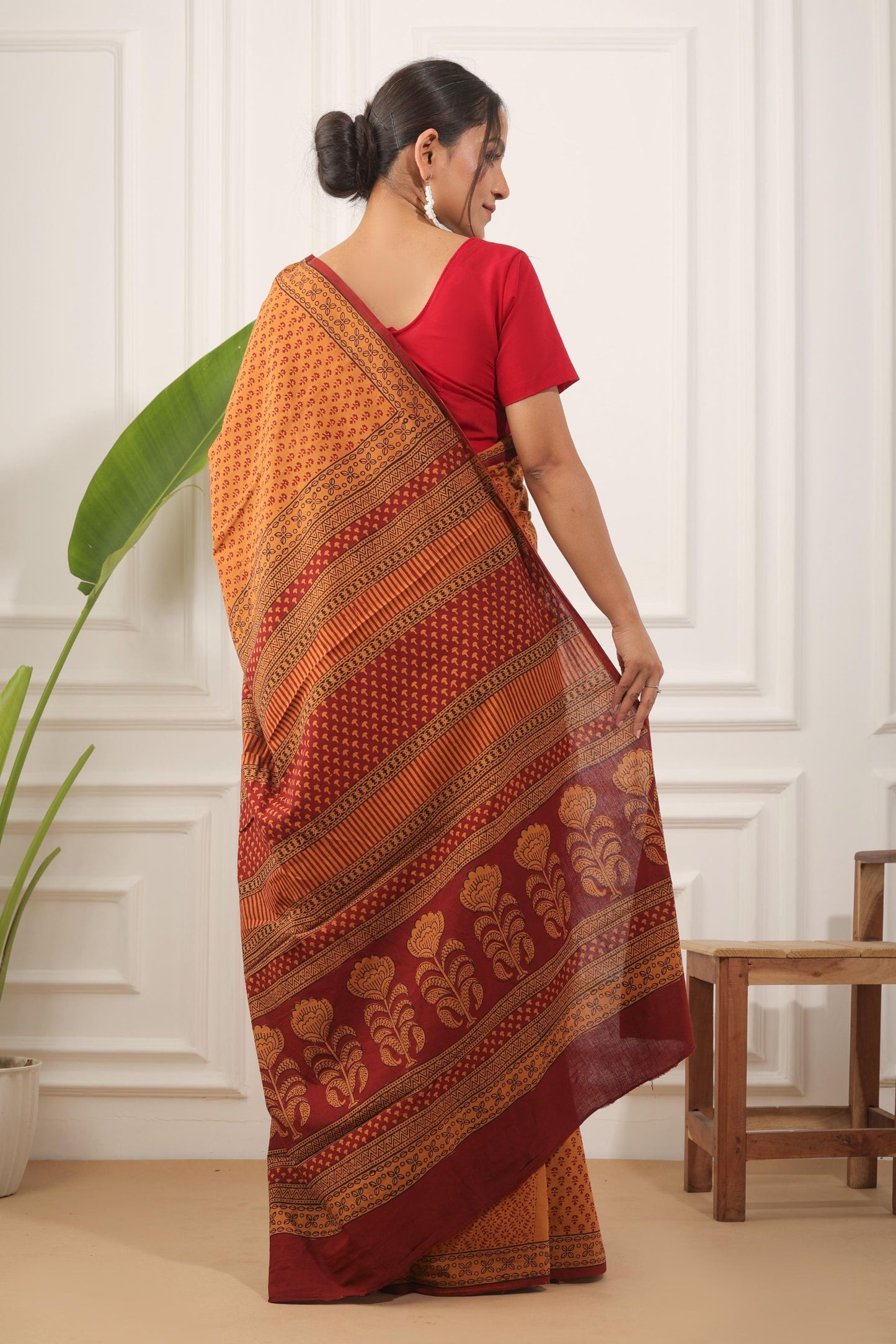 Bagh Print Pure Cotton Saree