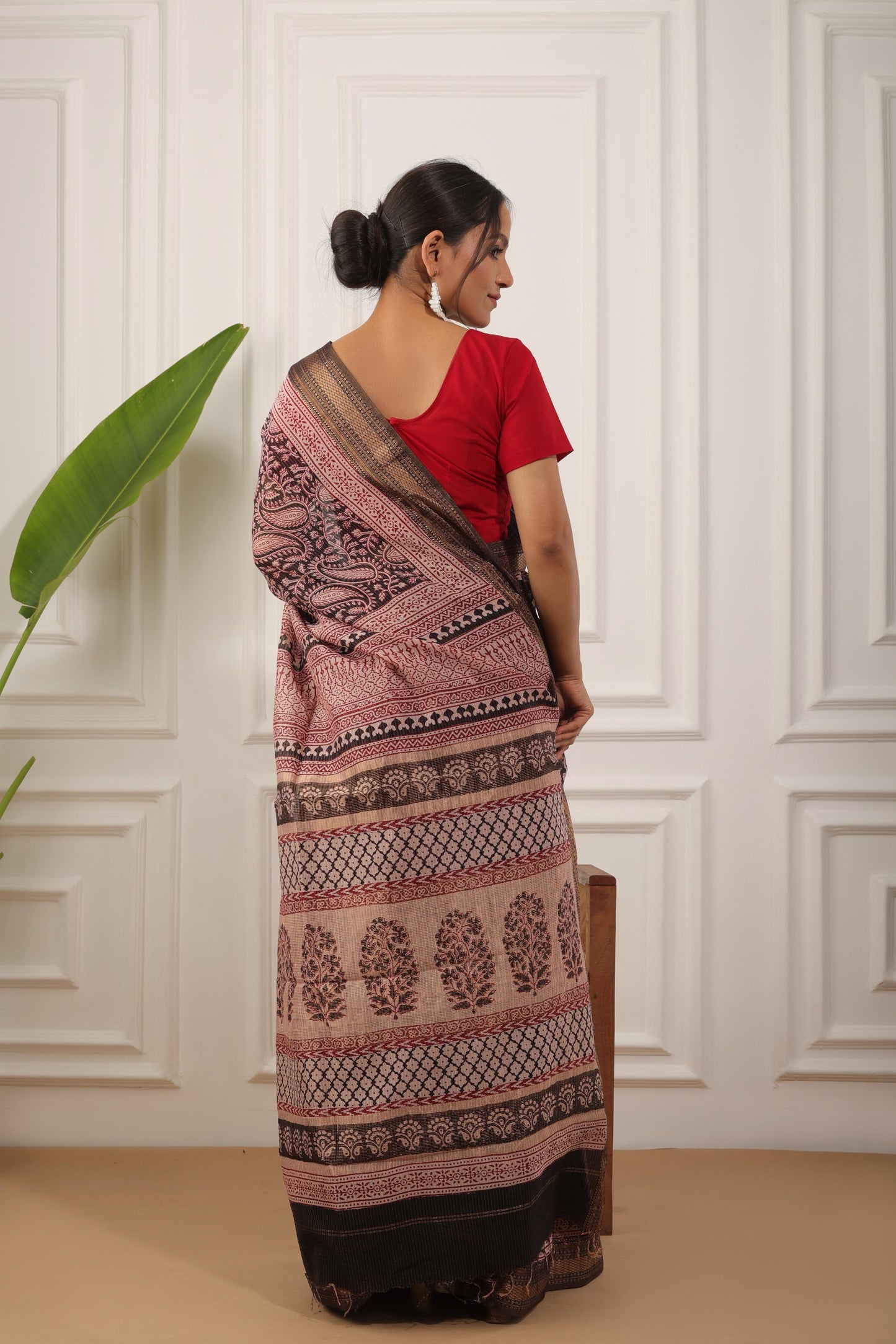Bagh Print Maheshwari Silk Saree