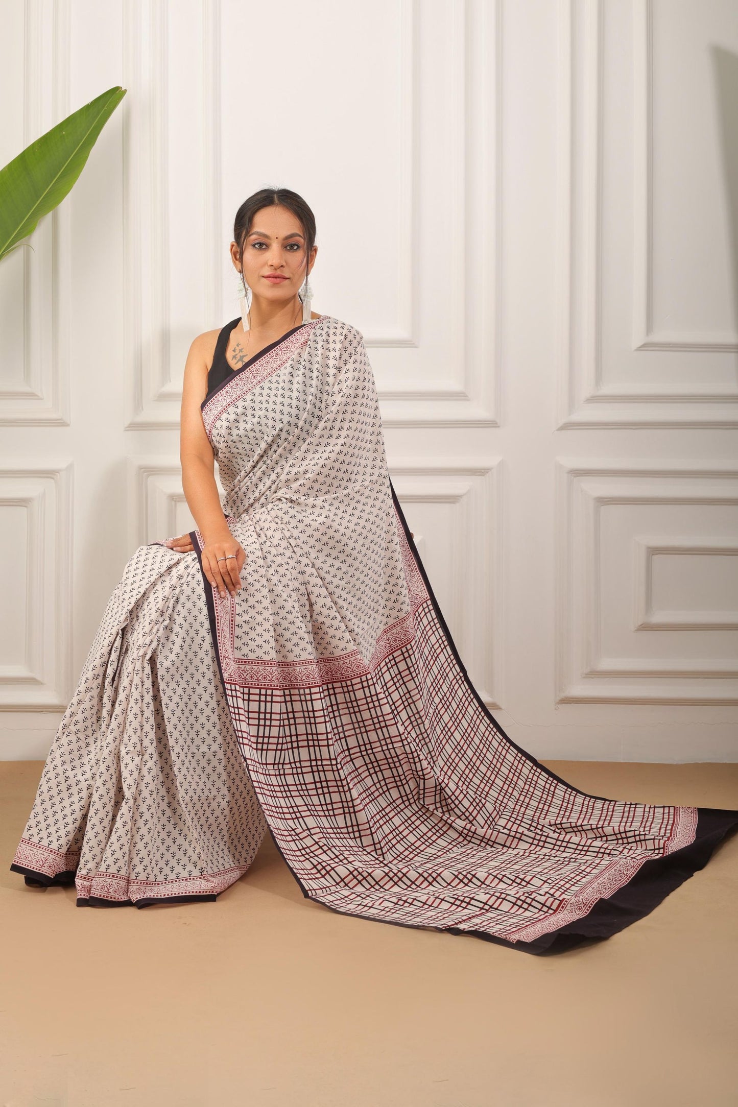 Bagh Print Pure Cotton Saree