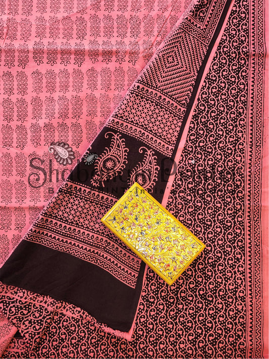 Bagh Print 3 Pcs Suit set- Unstitched Dress Material