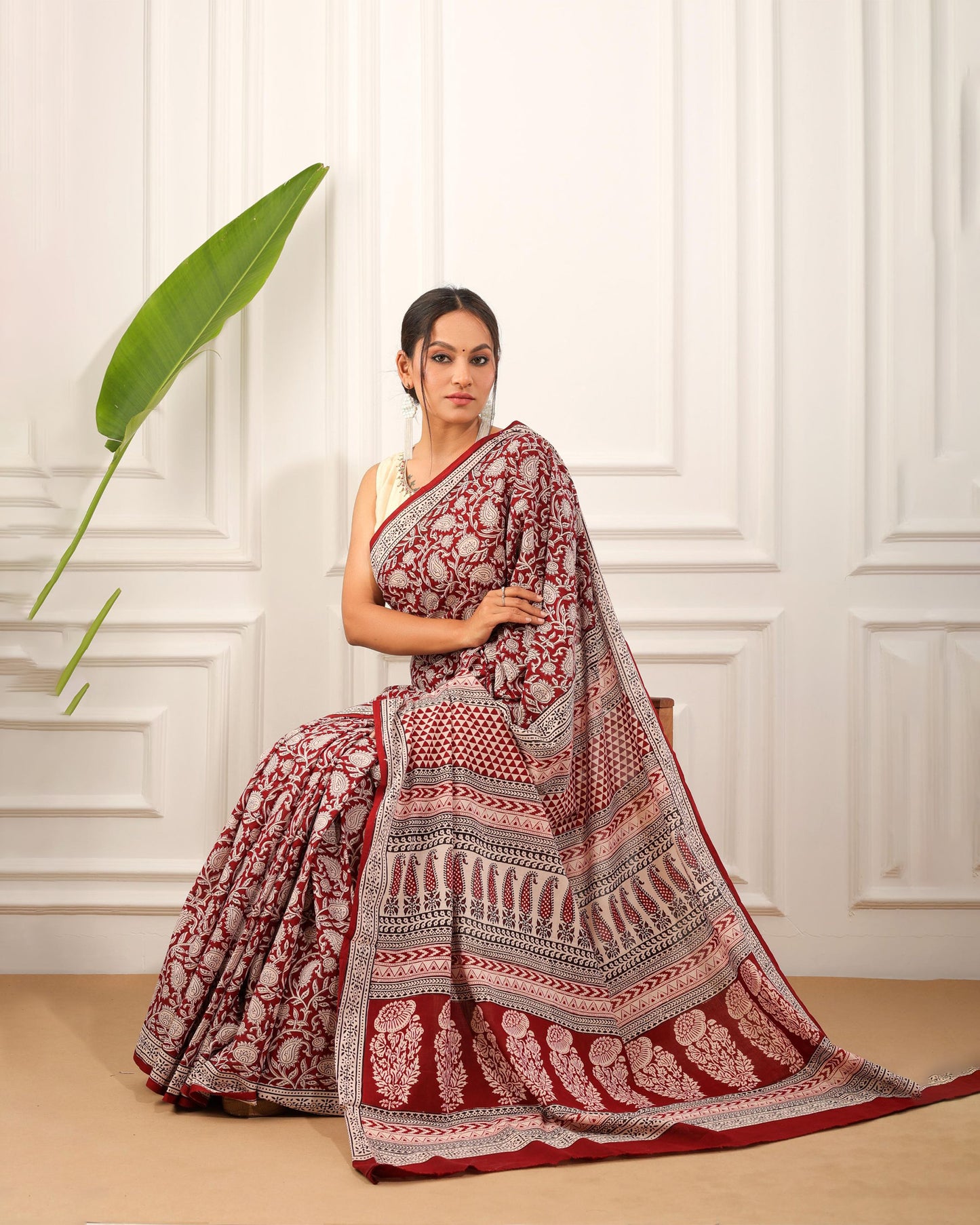 Bagh Print Pure Cotton Saree