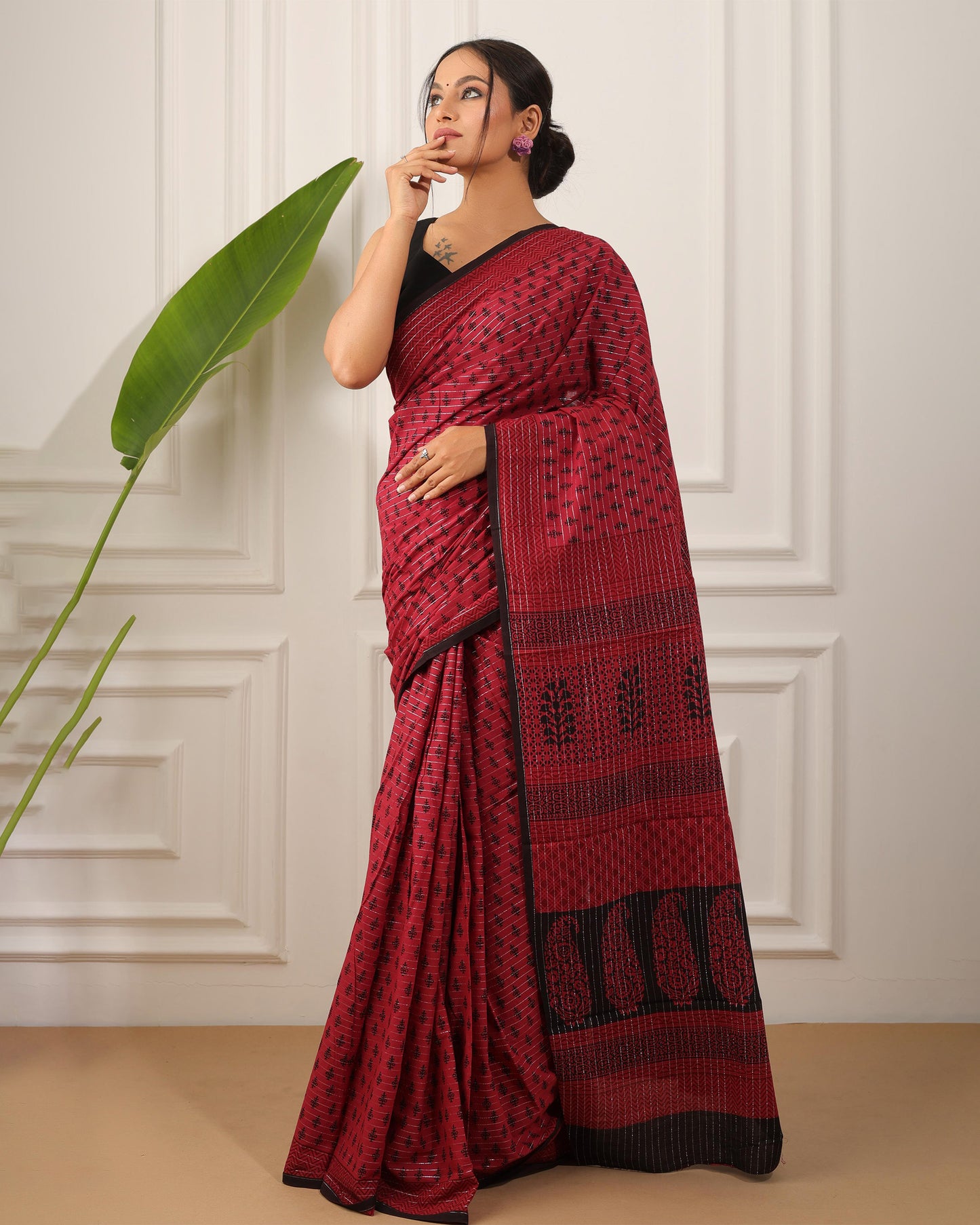 Bagh Print Pure Cotton Saree
