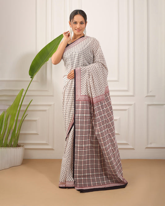 Bagh Print Pure Cotton Saree