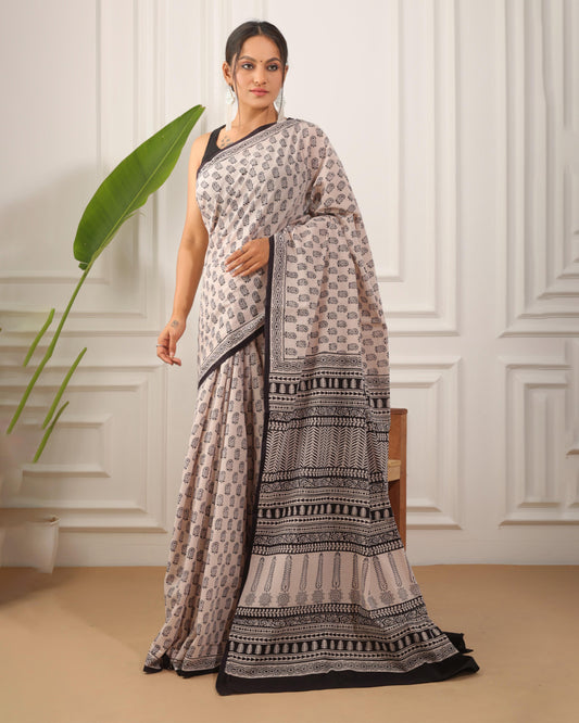 Bagh Print Pure Cotton Saree