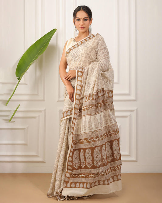 Bagh Print Pure Cotton Saree
