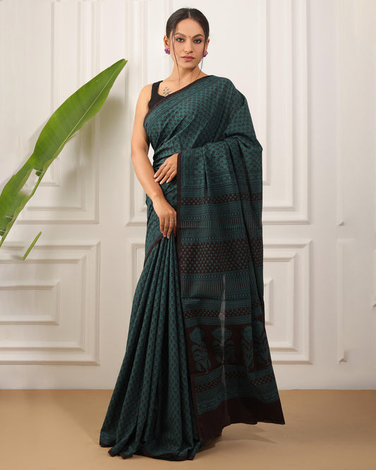 Bagh Print Pure Cotton Saree